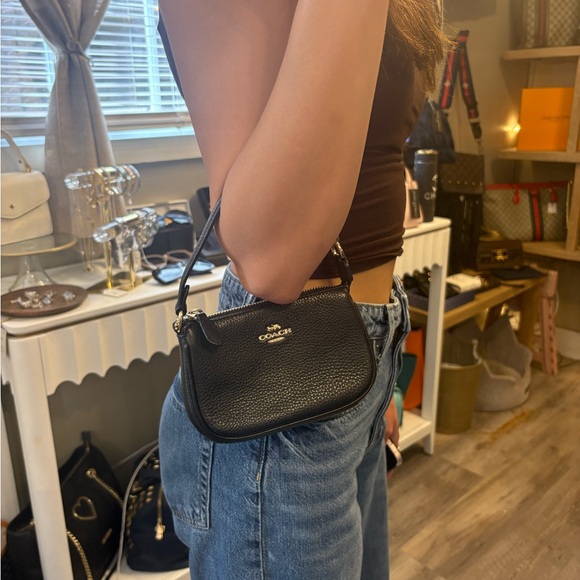 Coach Handbags - Coach Black Mini Leather Bag